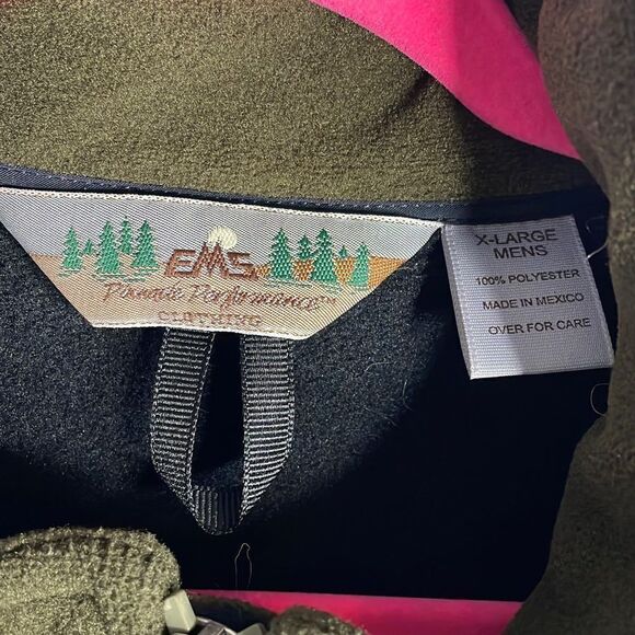 Mens XL EMS Full Zip Vest Olive Green Polartec - Picture 3 of 10